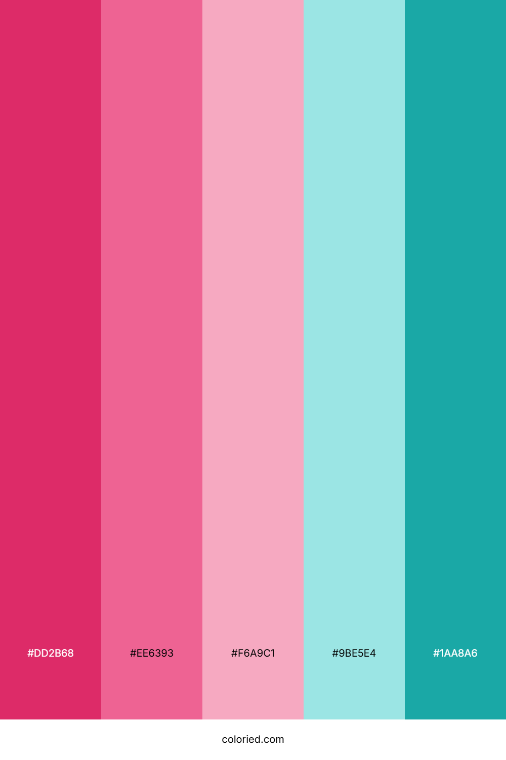 Cherry Aqua Harmony Color Palette
