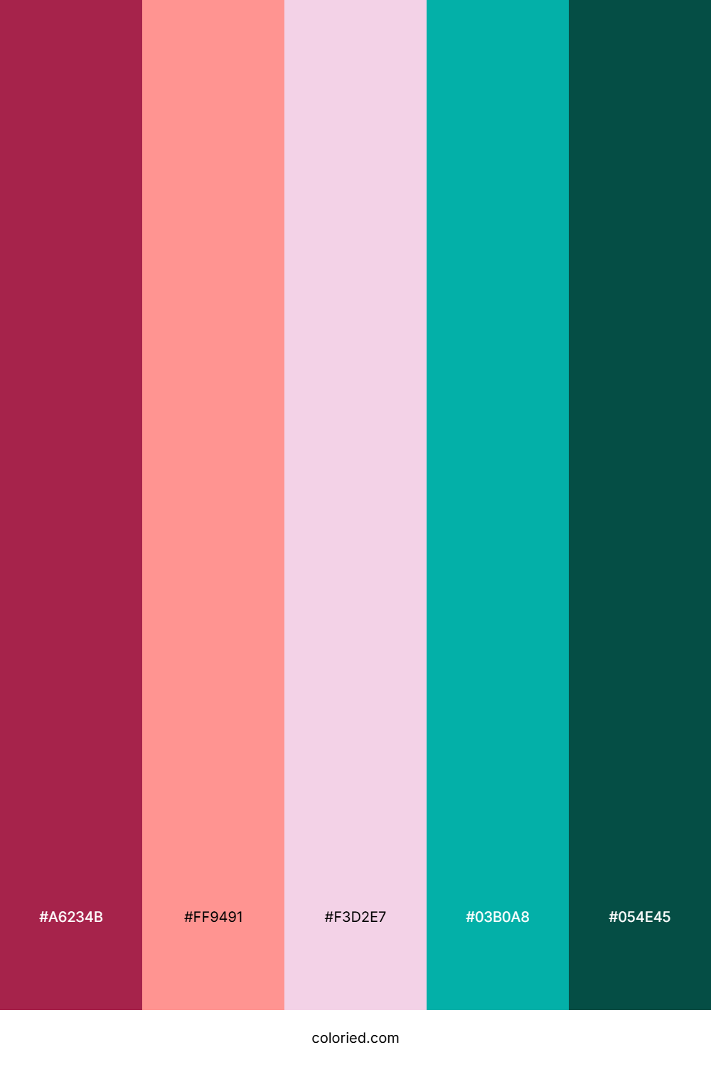Cherry Blossom Teal Palette