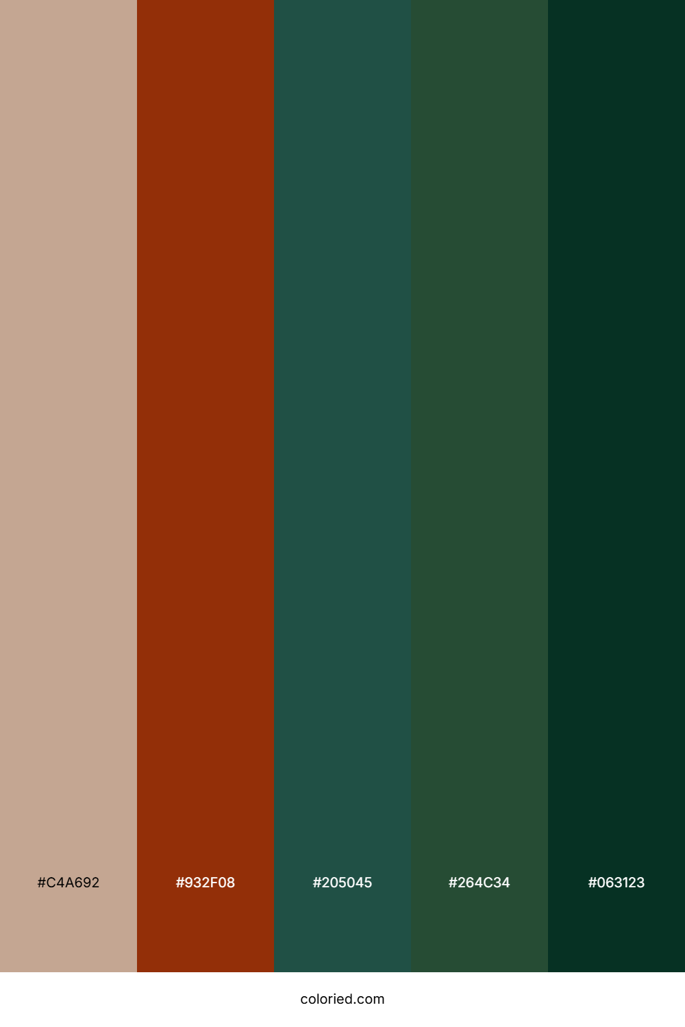 Chestnut And Pine Color Palette