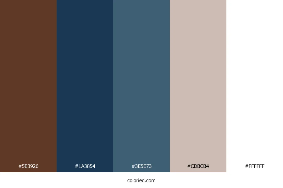 Chestnut Ocean Mist Color Palette