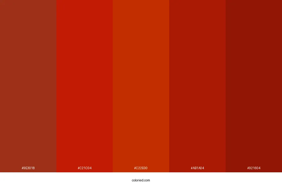 Chinese Red Color Palette