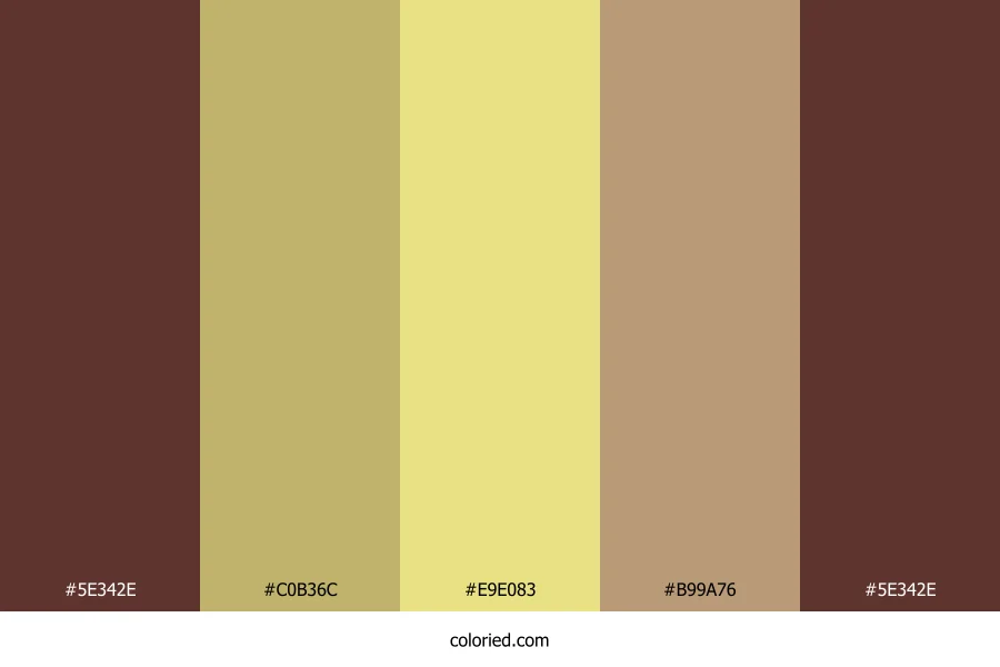 Chocolate Brown and Khaki Color Palette