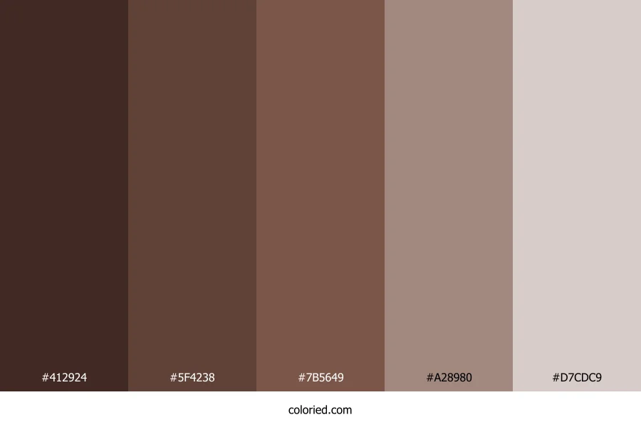 Chocolate Gradient Color Palette