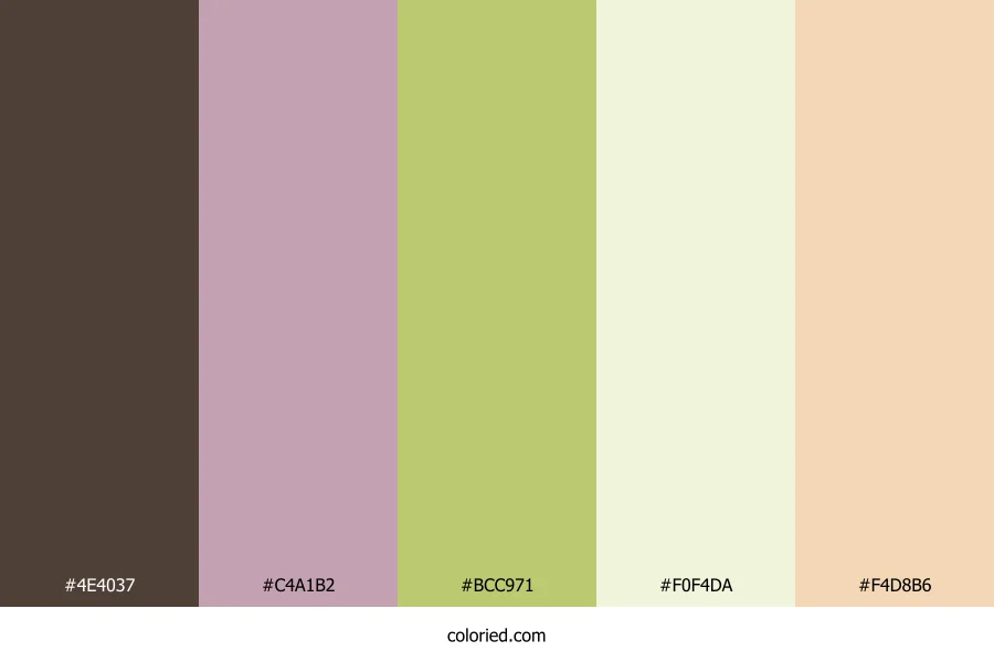 Chocolate Lavender Sage Color Palette