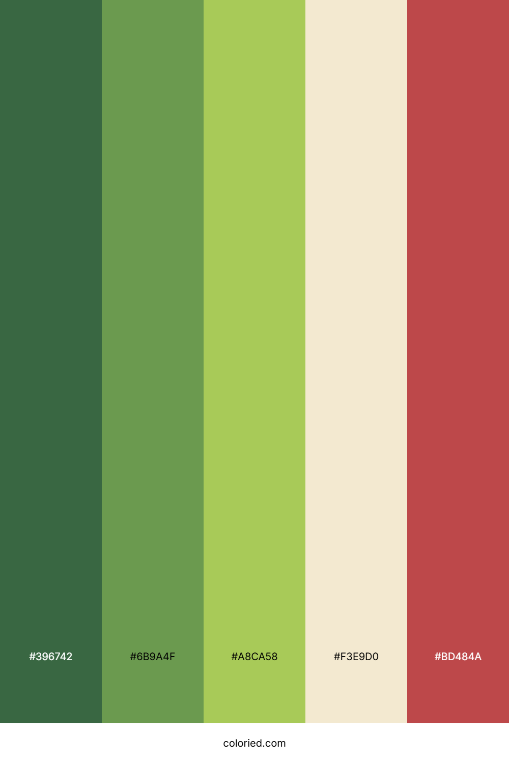 Christmas Garland Leaf Color Palette
