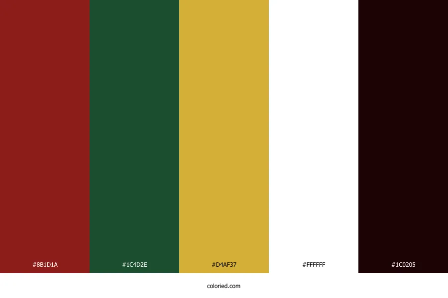 Christmas Wedding Color Palette