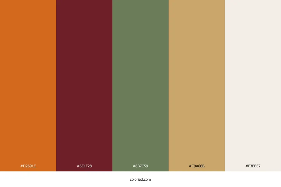 Cinnamon Wedding Color Palette