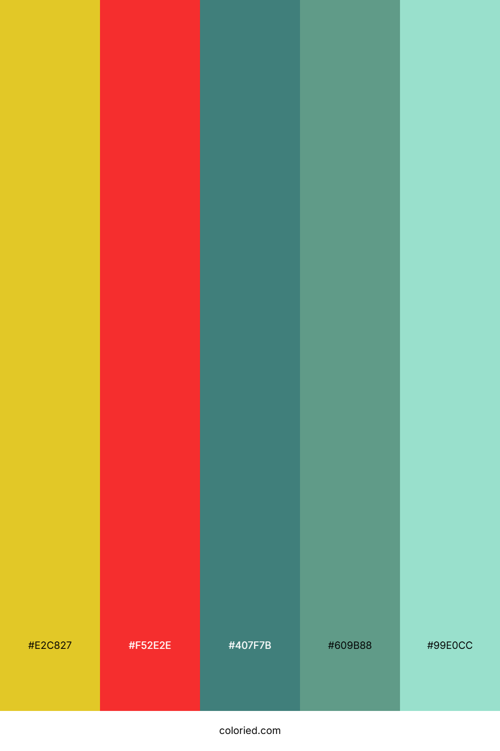 Citrus Teal Harmony Color Palette