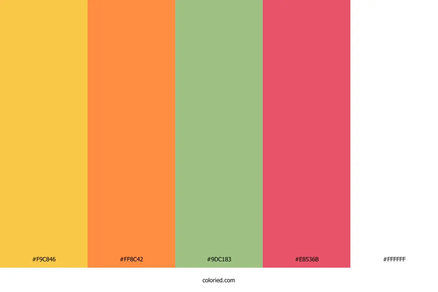 Citrus Wedding Color Palette