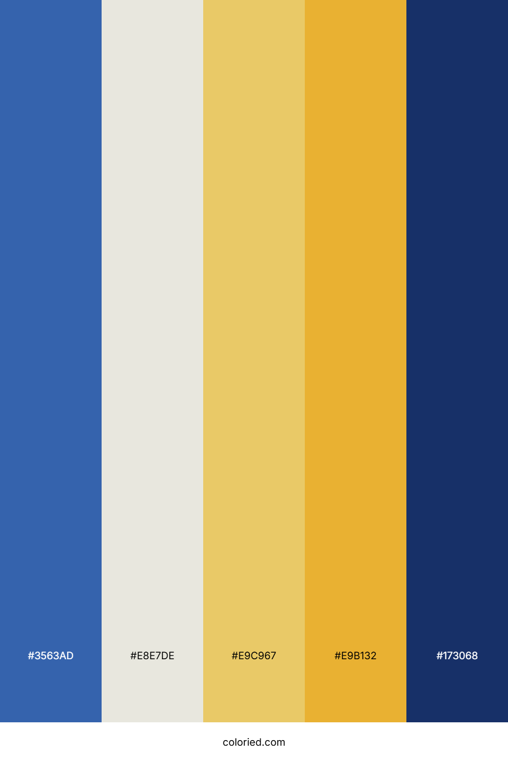 Classic Blue And Golden Yellow Color Palette