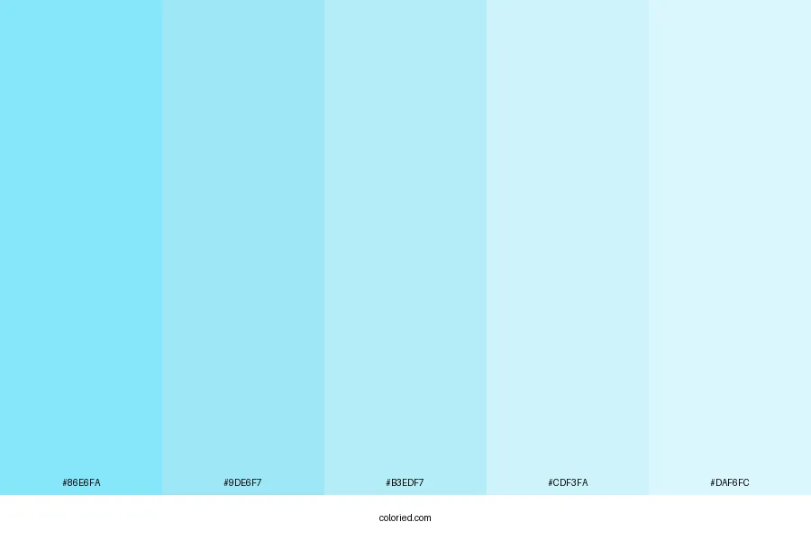 Clear Blue Color Palette
