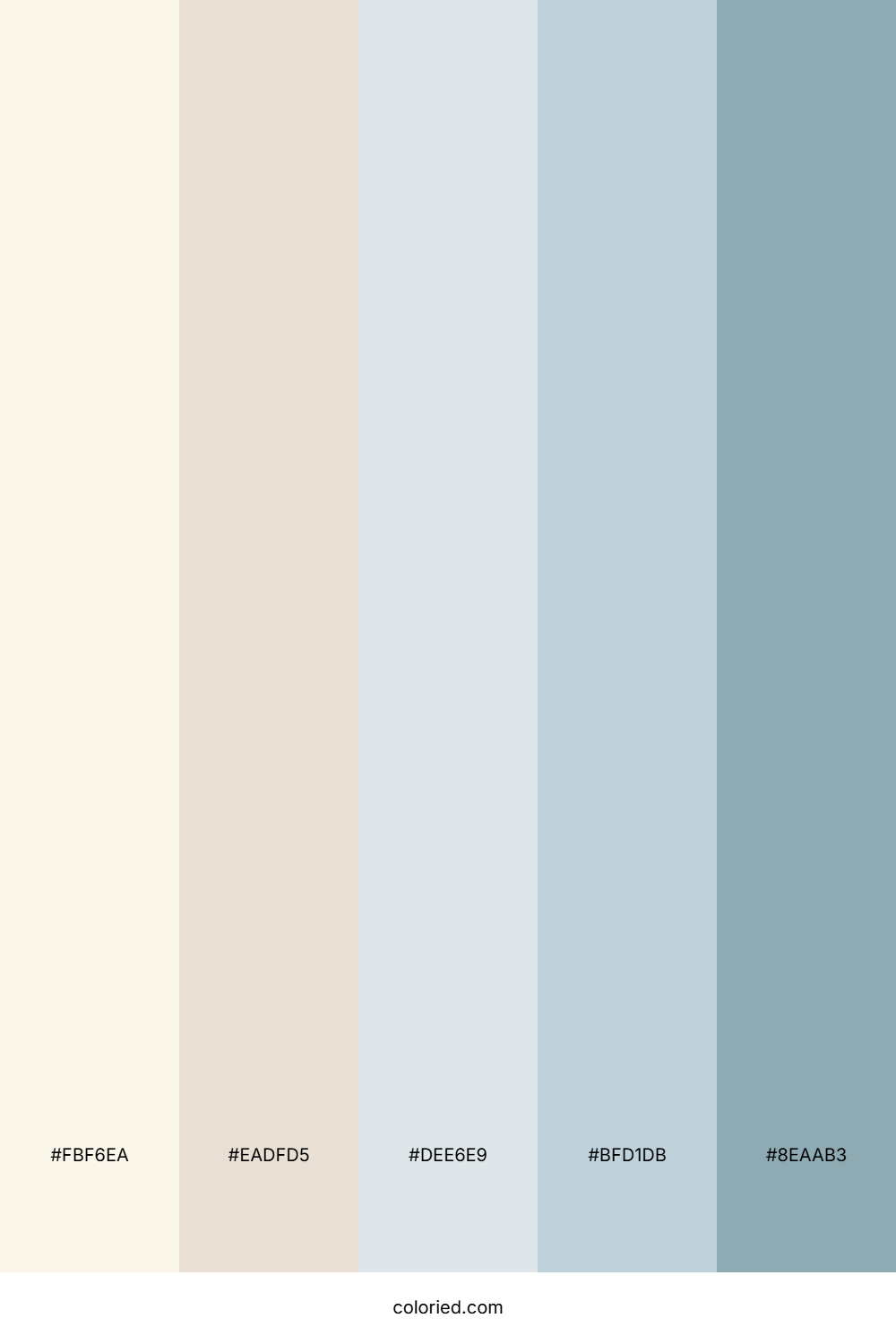 Clouded Harbor Breeze Color Palette
