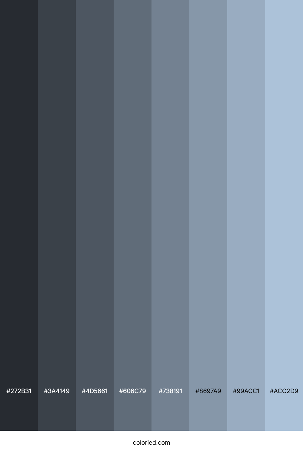 Cloudy Blue Color Shades