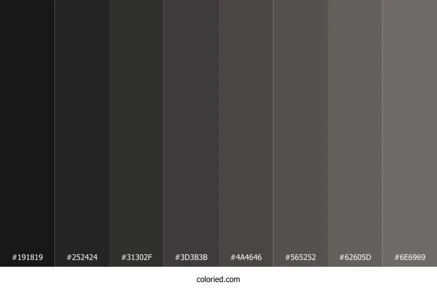 Cloudy Grey Color Shades