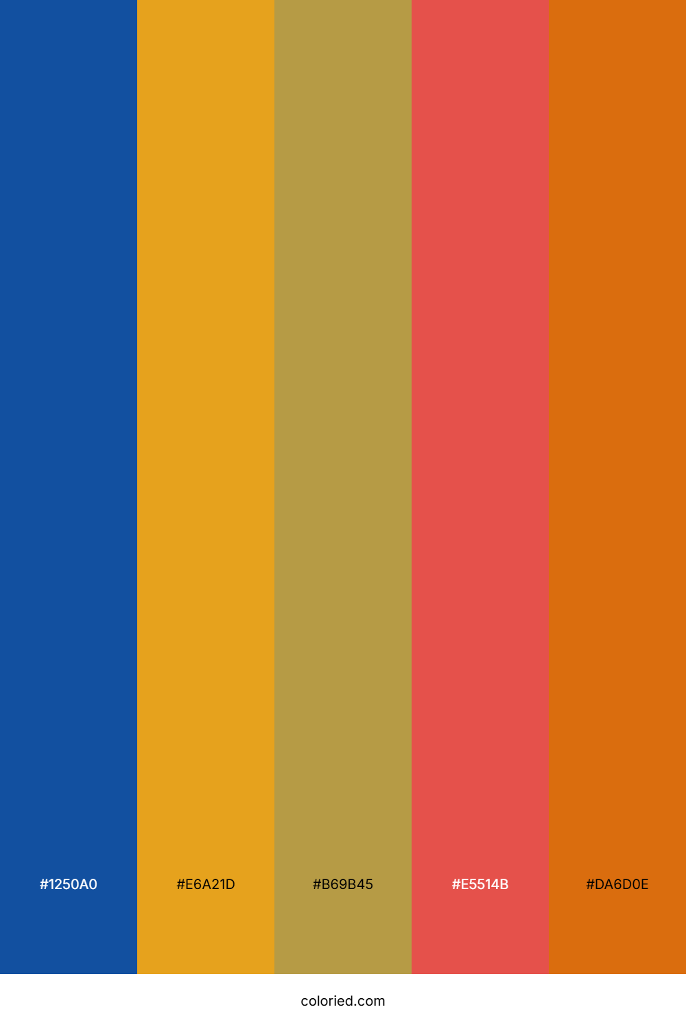 Cobalt Amber Glow Color Palette