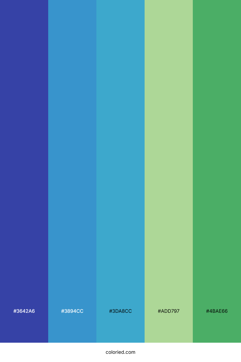 Cobalt And Forest Green Color Palette