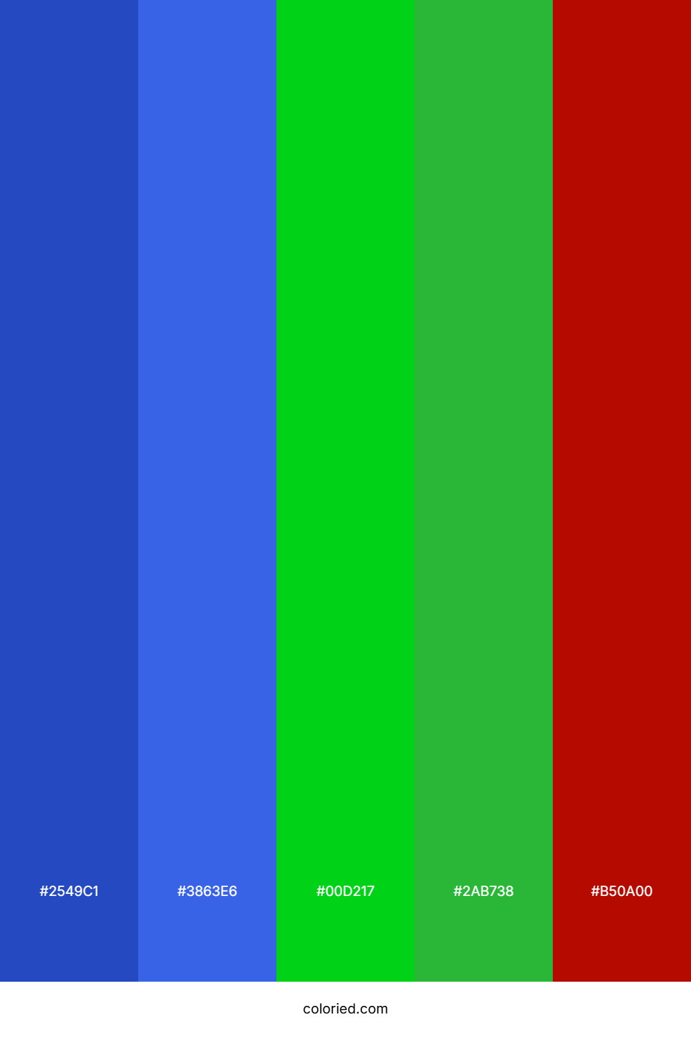 Cobalt And Lime Color Palette