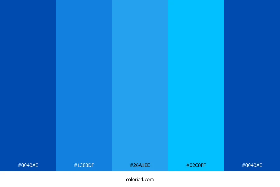 Cobalt and Sky Blue Color Palette