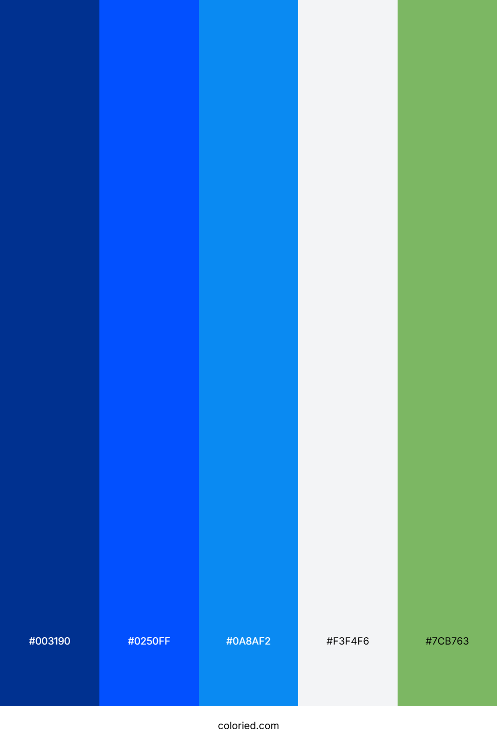 Cobalt Blue And Forest Green Color Palette