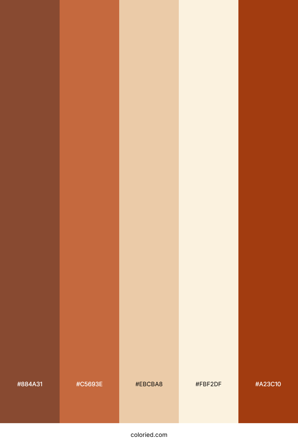 Cocoa Brown and Tan Color Palette