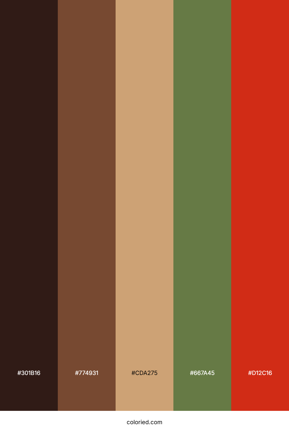 Cocoa Vineleaf Sunset Palette