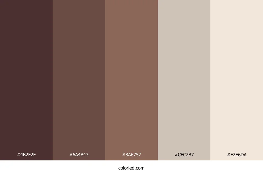 Coffee and Light Cream Color Palette