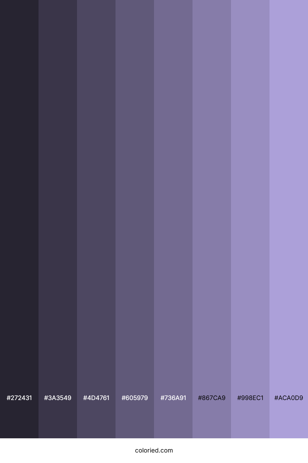 Cold Purple Color Shades