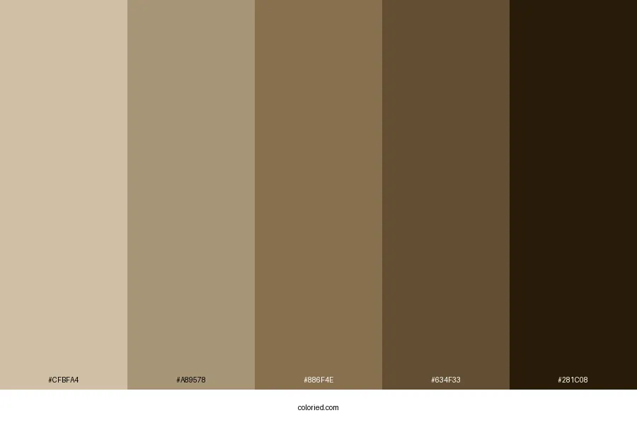 Comfy Brown Color Palette