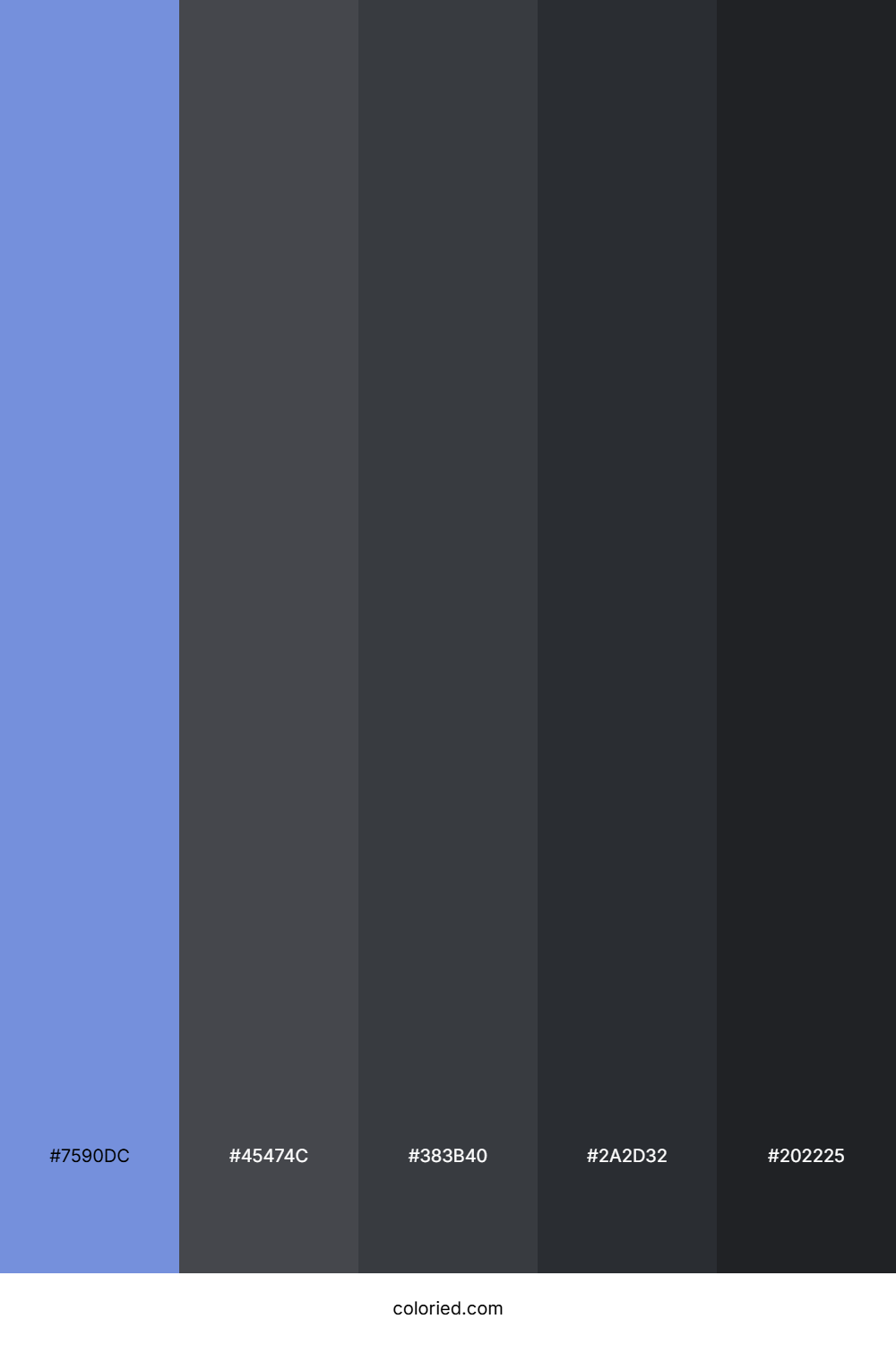 Cool Blue and Charcoal Gray Color Palette