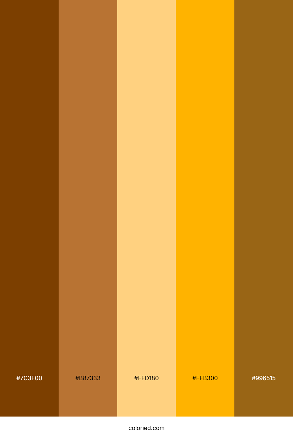Copper and Gold Gradient Color Palette