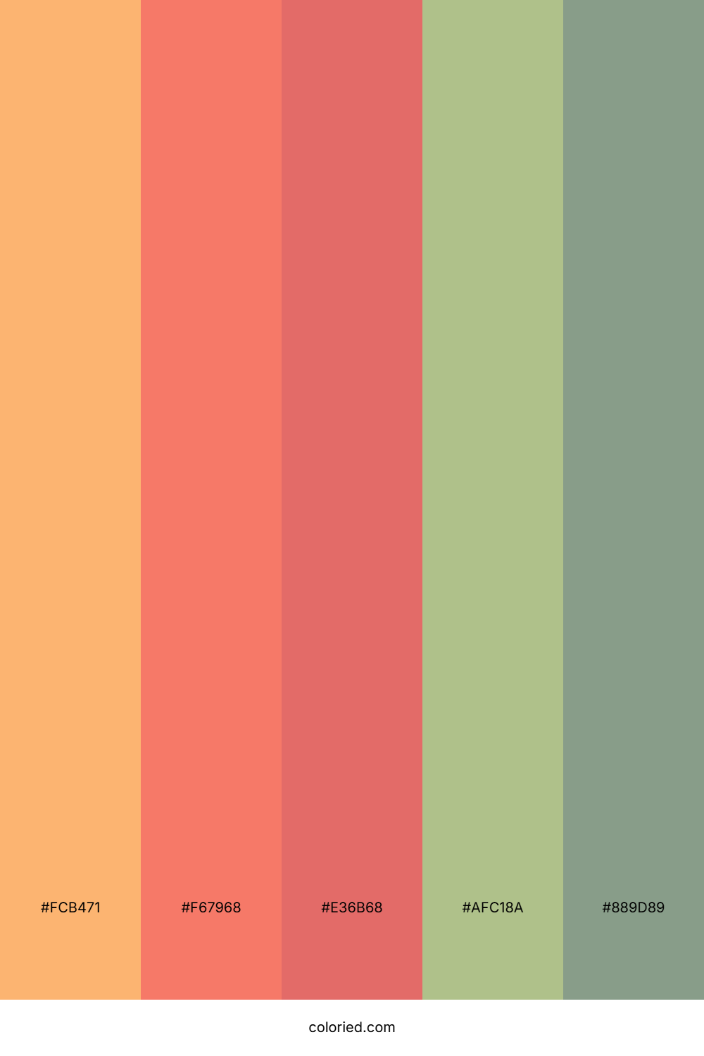 Coral and Soft Green Color Palette