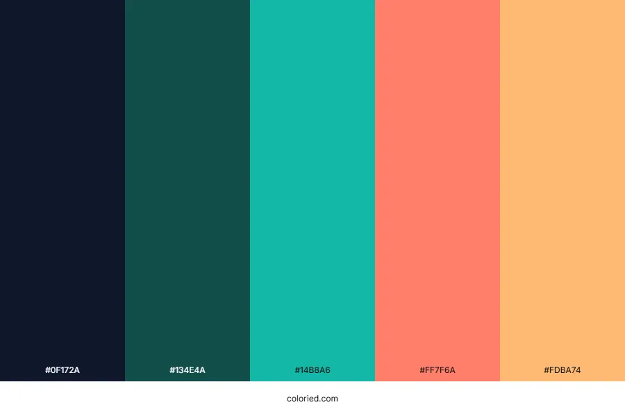 Coral and Teal Color Palette