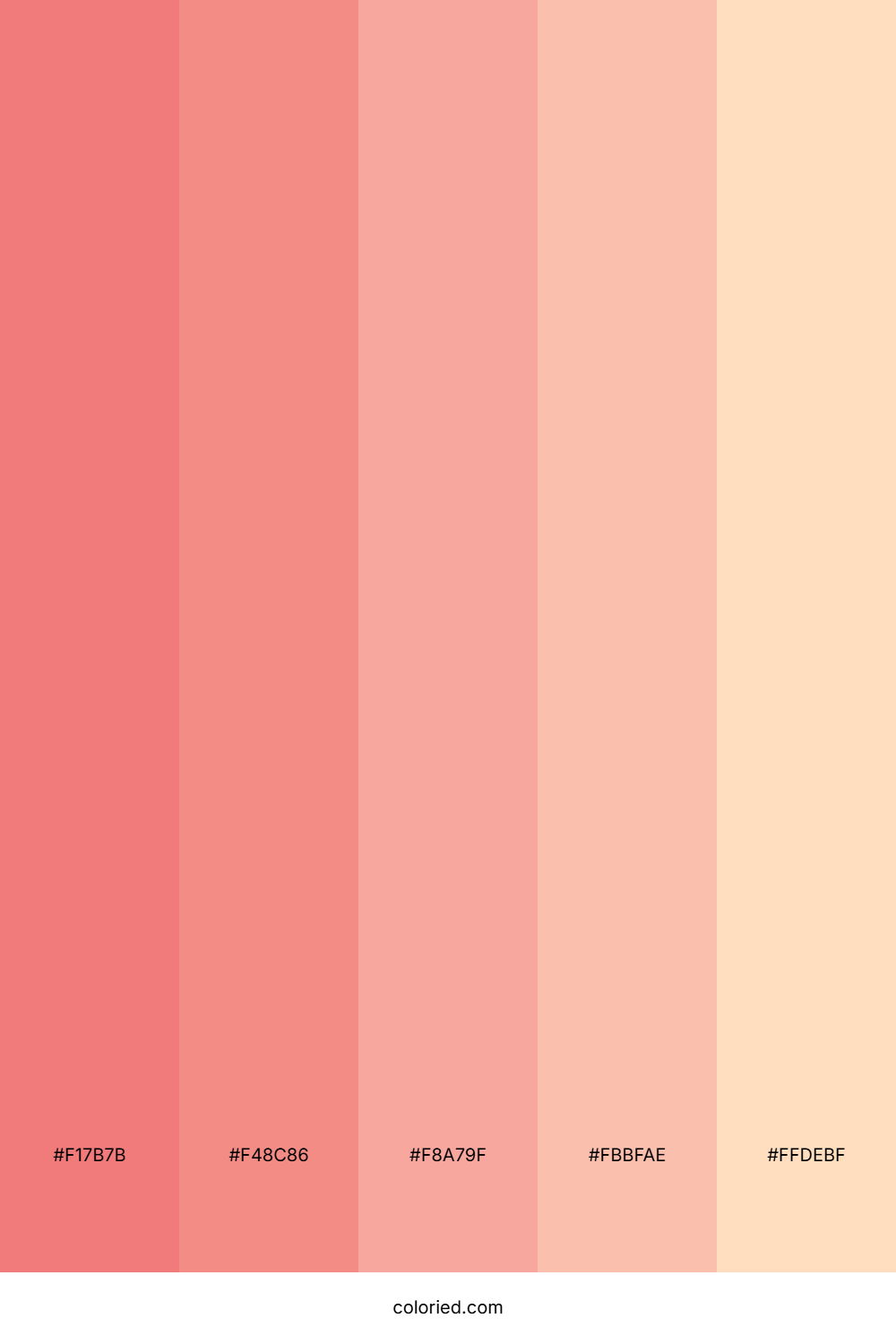 Coral Blush and Peach Color Palette