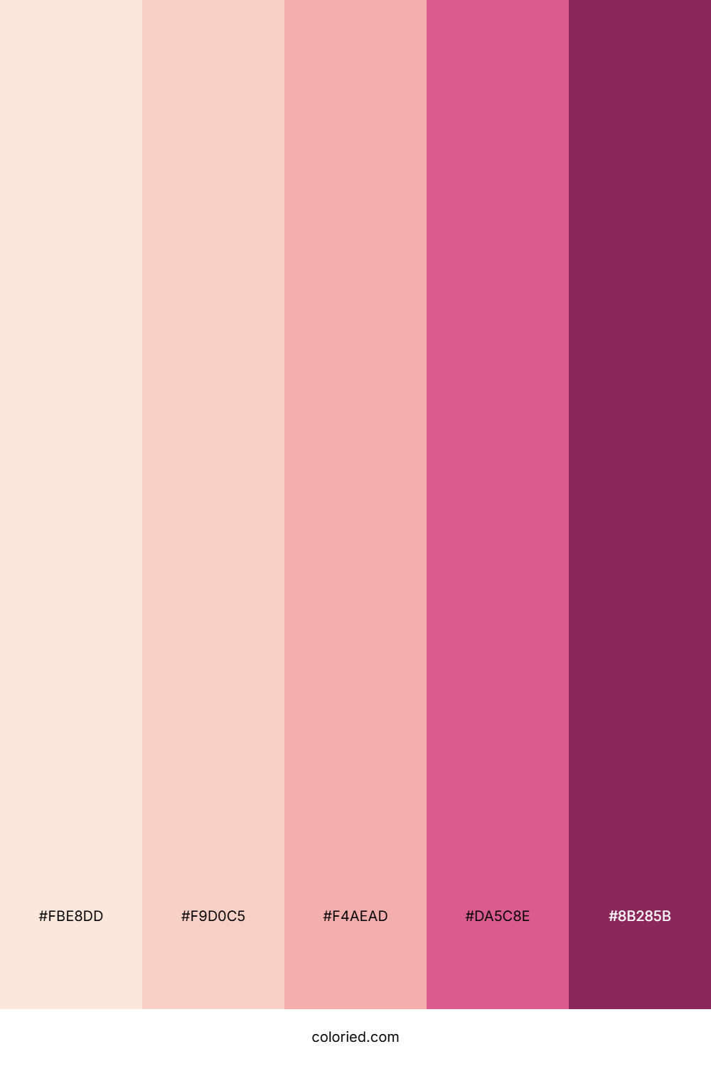 Coral Blush and Wine Color Palette