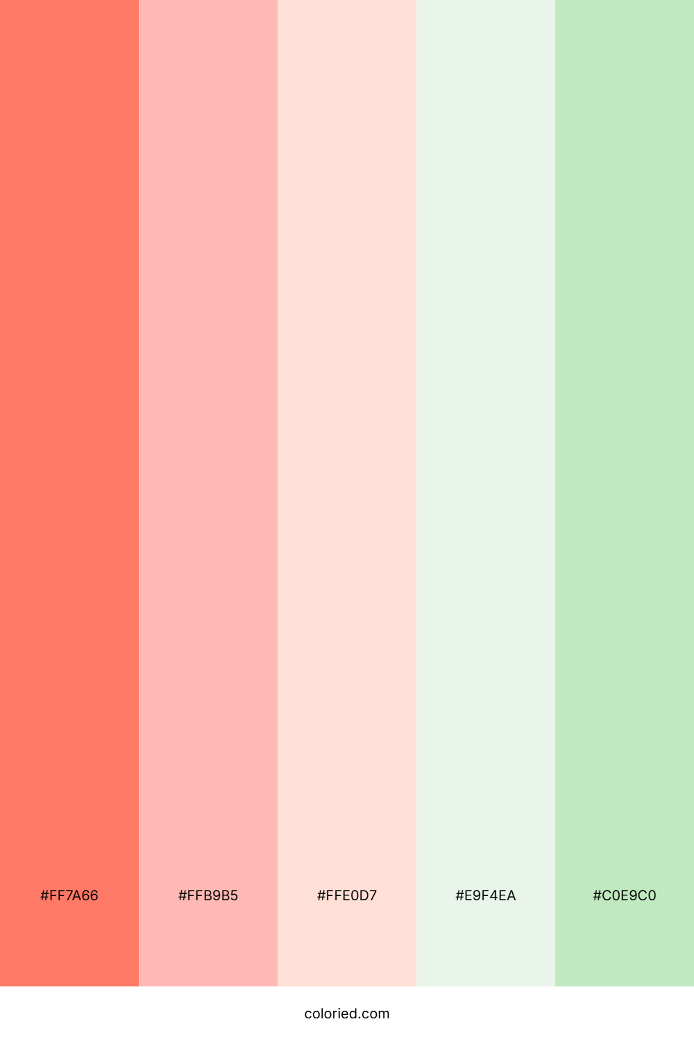 Coral Green Harmony Color Palette