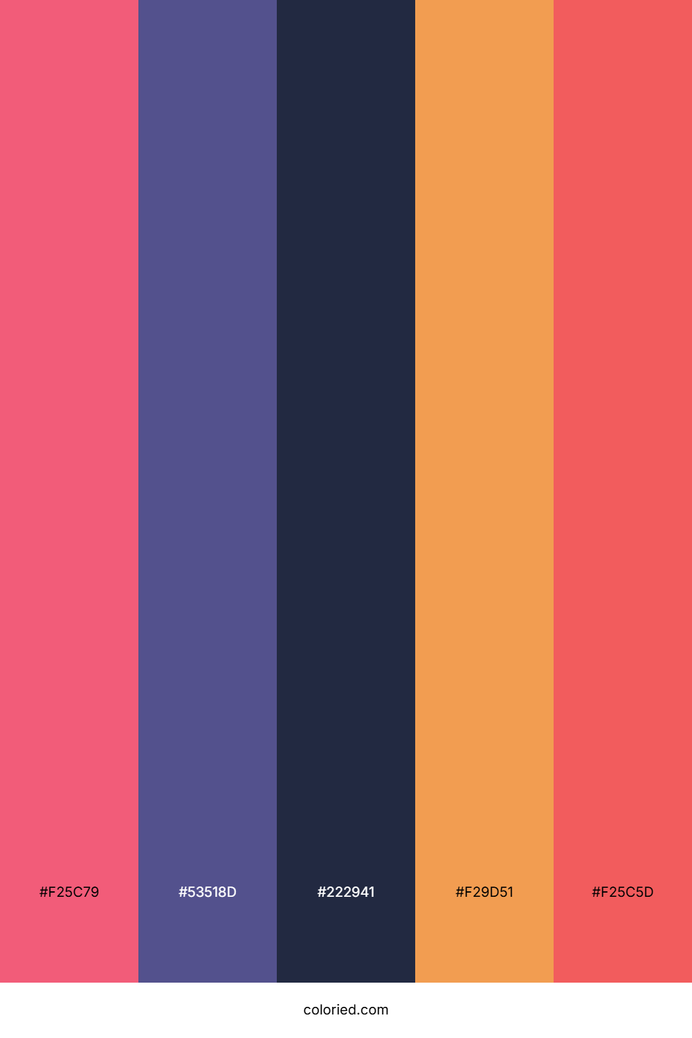 Coral Indigo Sunset Color Palette