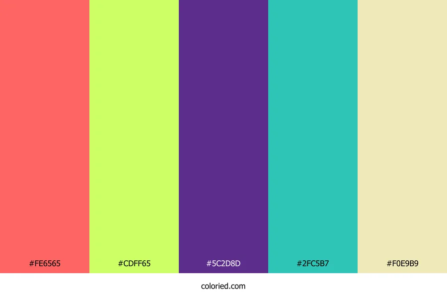Coral Neon Drift Color Palette