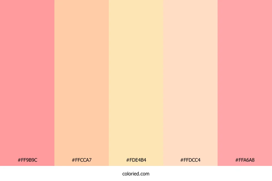 Coral Pink and Peach Color Palette