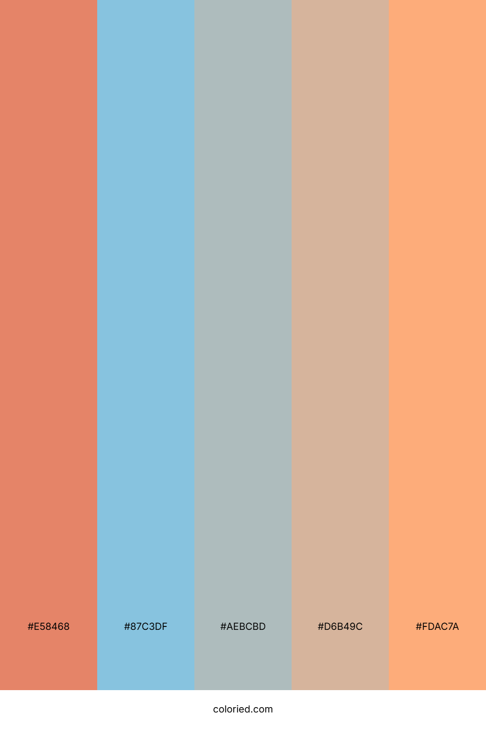 Coral Sky Mist Color Palette