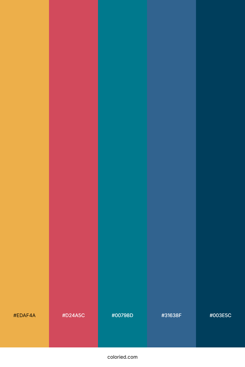 Coral Sunset Navy Palette