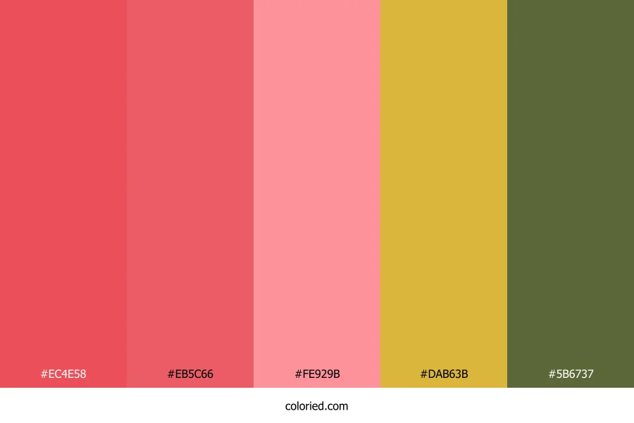 Coral Sunset Orchard Color Palette