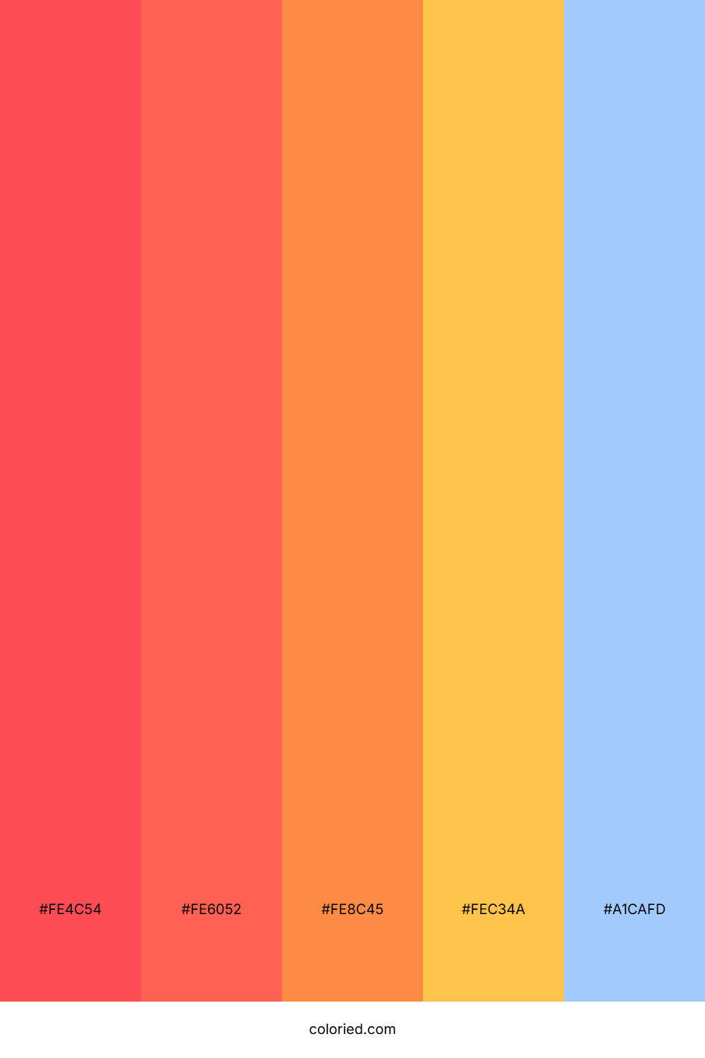 Coral Sunset Wave Color Palette