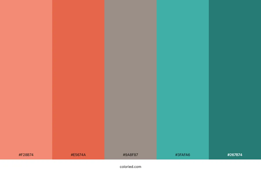 Coral Teal Color Palette