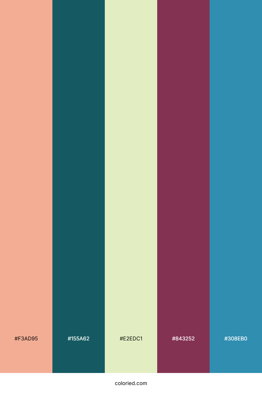 Coral Teal Pastel Color Palette