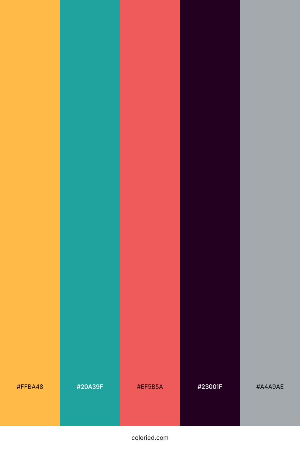 Coral Teal Sunset Color Palette