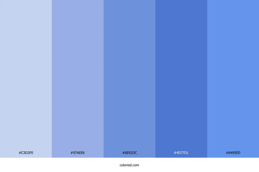 Cornflower Blue Color Palette