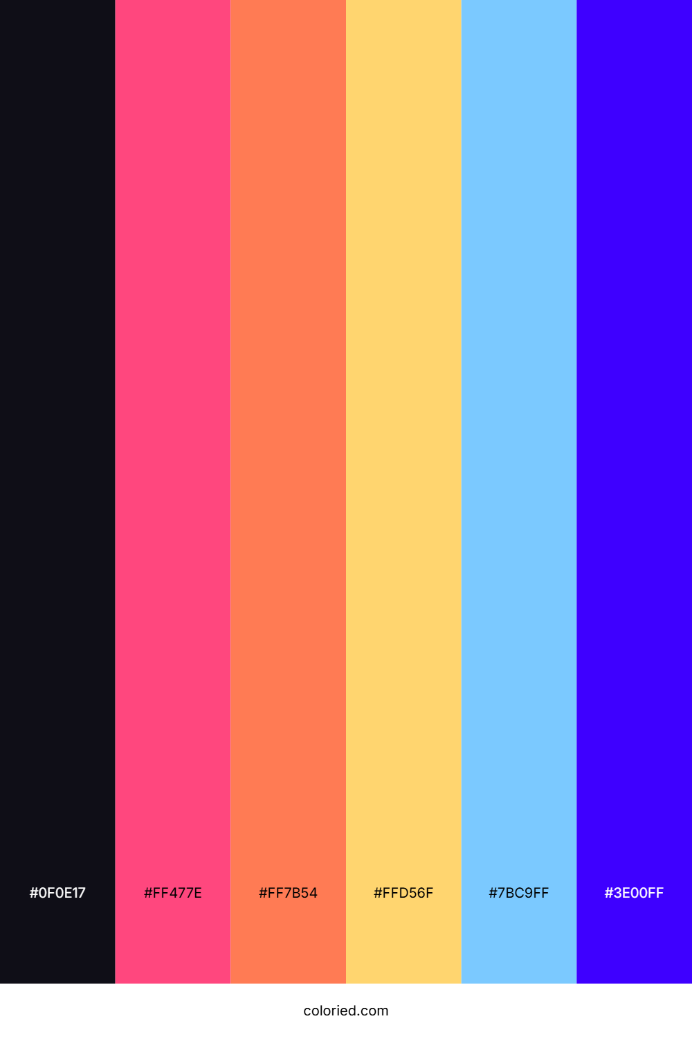 Cosmic Sunset Prism Color Palette