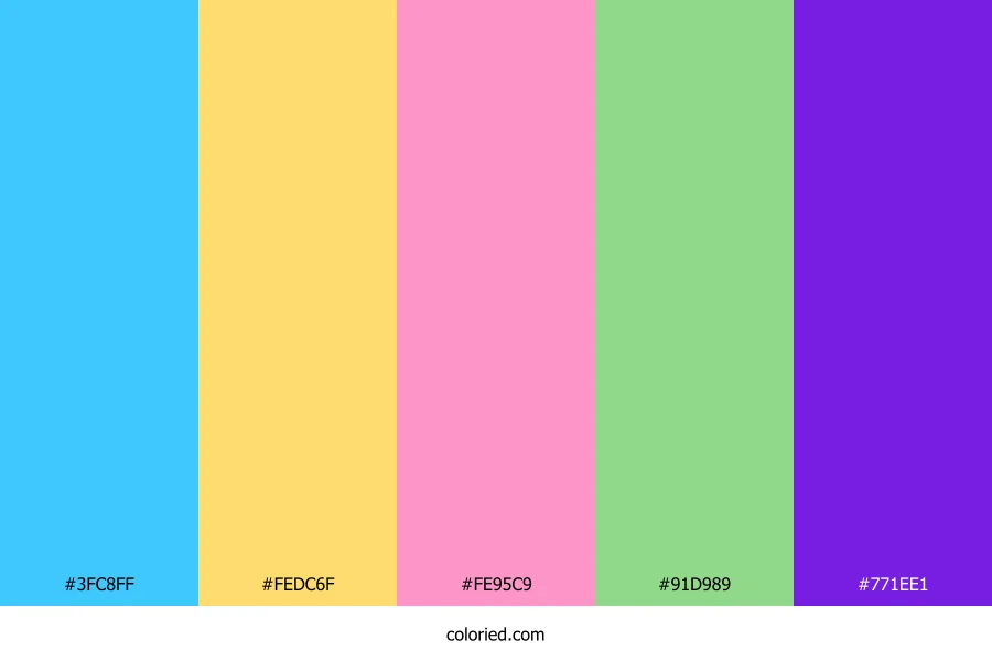 Cotton Candy Forest Color Palette