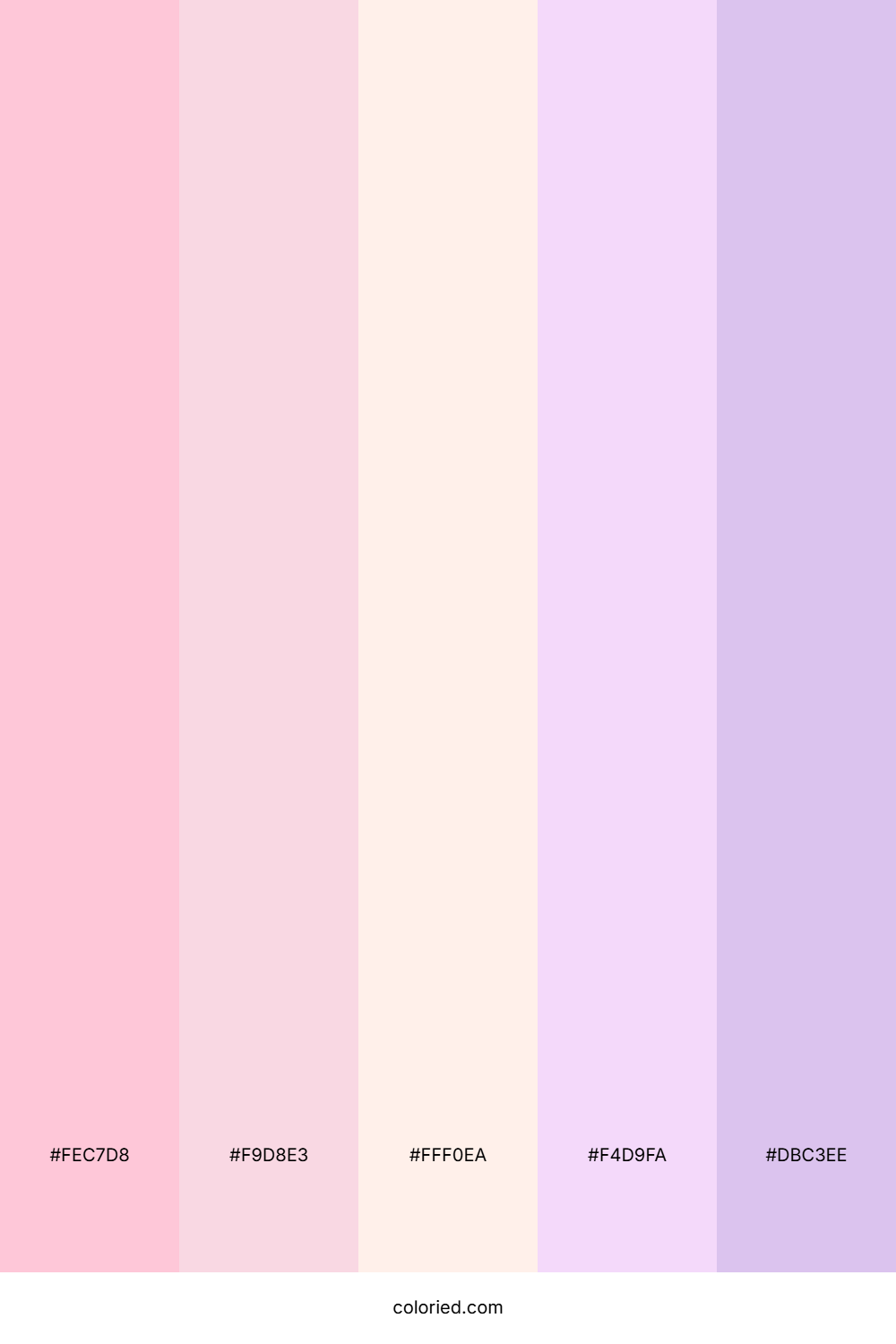 Cotton Candy Pink And Lavender Color Palette