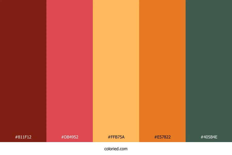 Cranberry Citrus Grove Color Palette